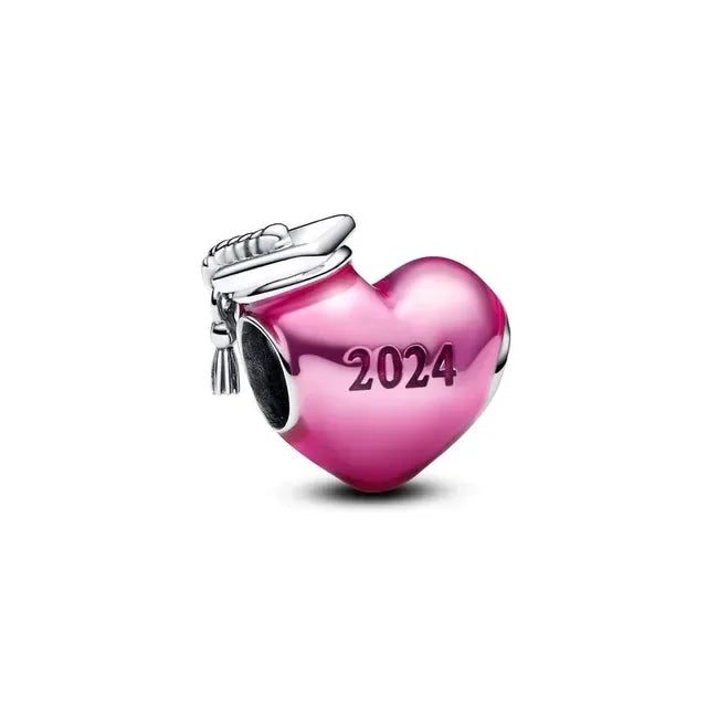 Neue 925 Silber Lernhilfe Schultasche Uhranhänger Charms Beads Fit Original Pandora Armband DIY Schmuck Für Frauen 2024