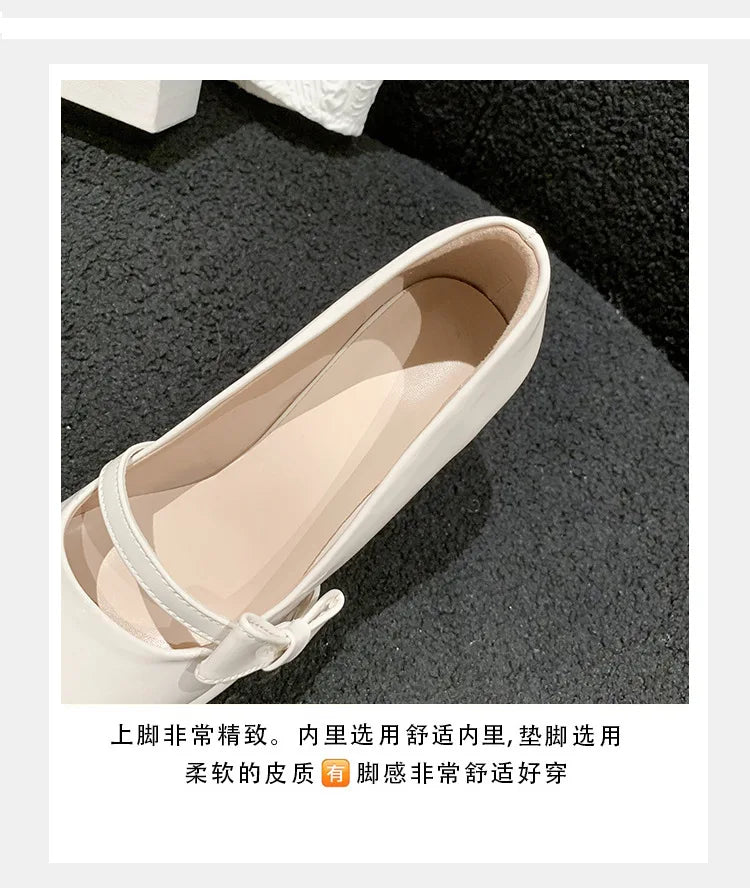 Elegant Heel Shoes Ladies 8cm High Heel Bowknot Solid Mary Jane Zapatos Adult Dress Pink White Black Cosplay Footwear