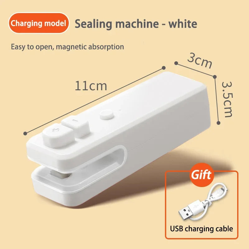 Tragbare Lebensmittel Beutel Versiegelungsmaschine USB Aufladbar Haushalt Vakuum Kaifeng Integriert Snack Versiegelung Küchen Werkzeuge