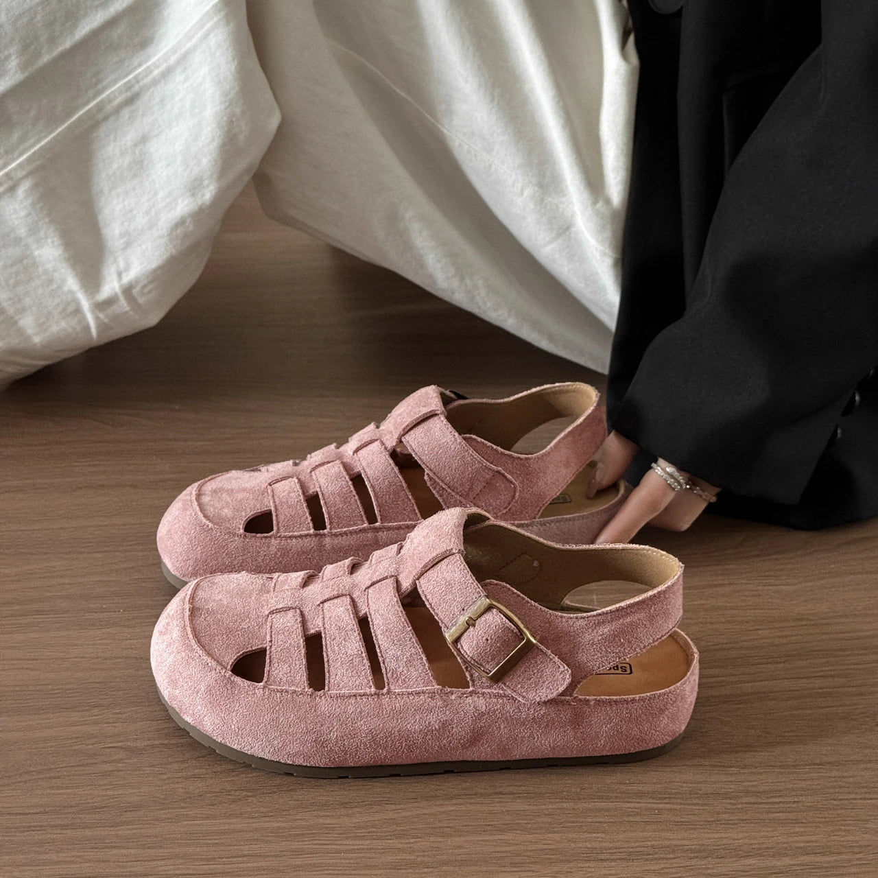Flats Women's Sandals Fashion Hollow Designer Shoes Casual Slingback Slippers 2025 Summer Flip Flops Trend Sandalias De Mujer