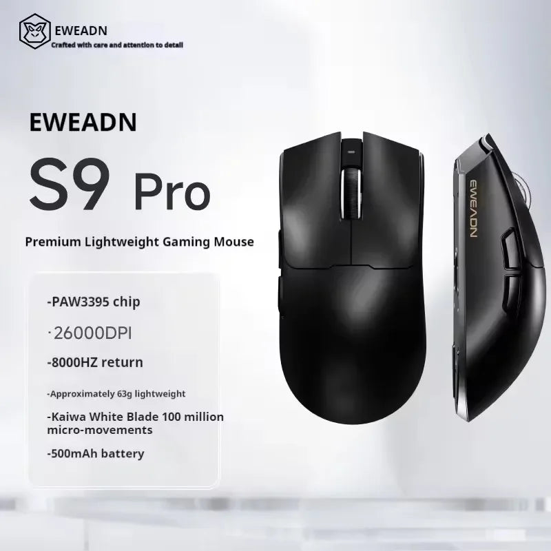 Mouse de gaming ultraușor EWEADN S9 Pro - 26K DPI, Tri
