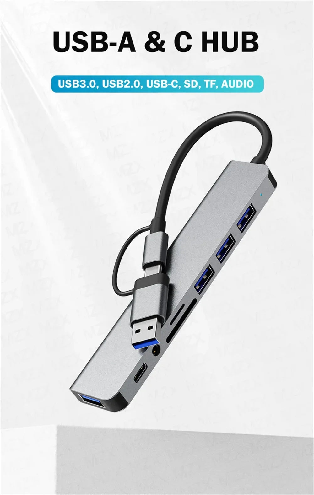 FEIWIMI USB C Hub Docking - 8 Ports 5Gbps USB 3.0 OTG