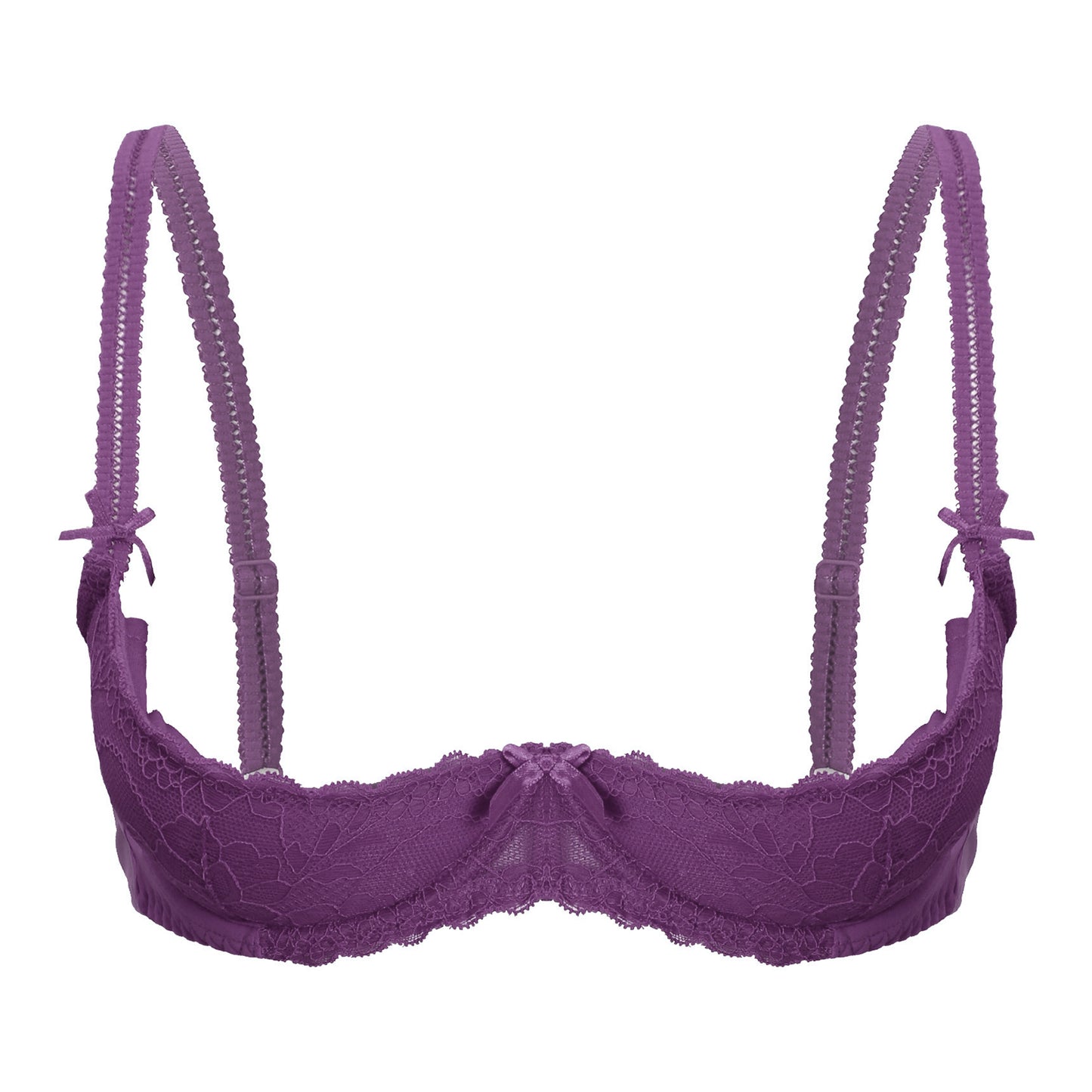 Sutien elegant pentru femei, cu 1/2 cupă, cu întăritură, push-up, dantelă, cu căptușeală, bandană, bretele reglabile, lenjerie intimă, spate cu cârlig, bustieră