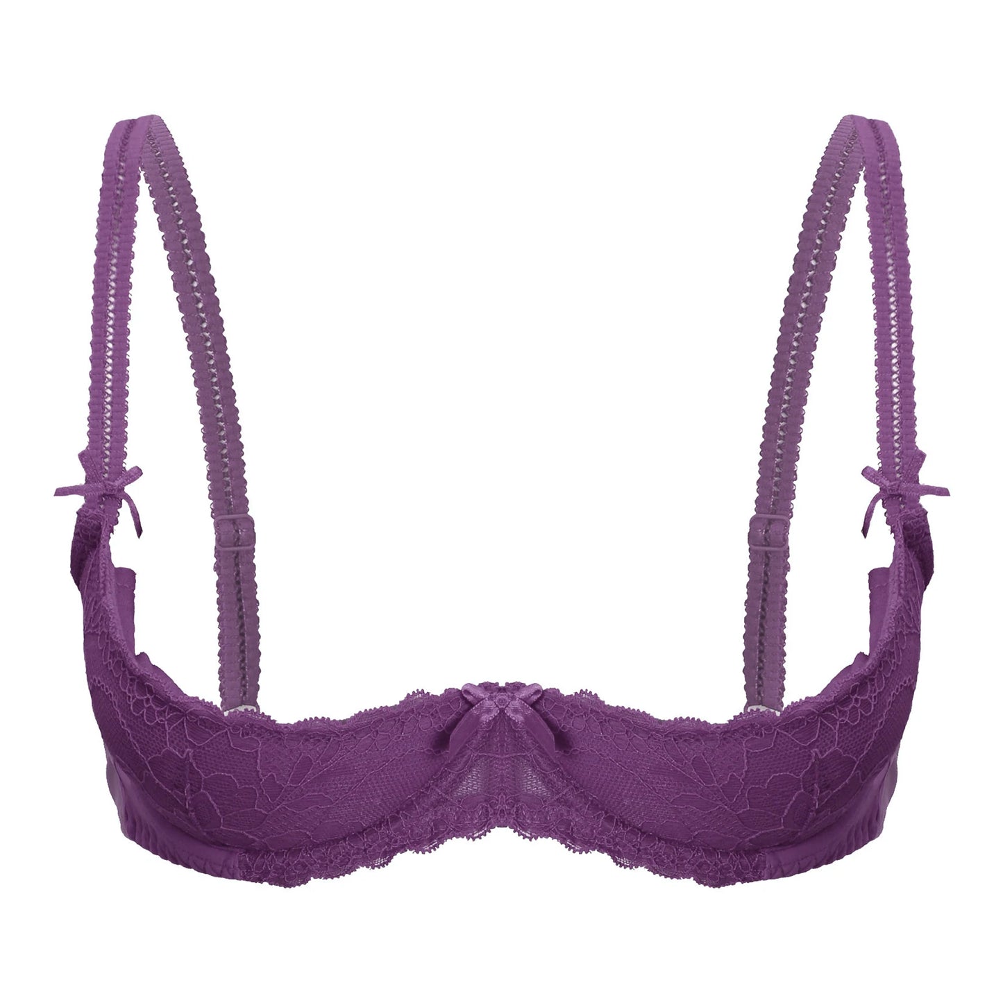 Sutien elegant pentru femei, cu 1/2 cupă, cu întăritură, push-up, dantelă, cu căptușeală, bandană, bretele reglabile, lenjerie intimă, spate cu cârlig, bustieră