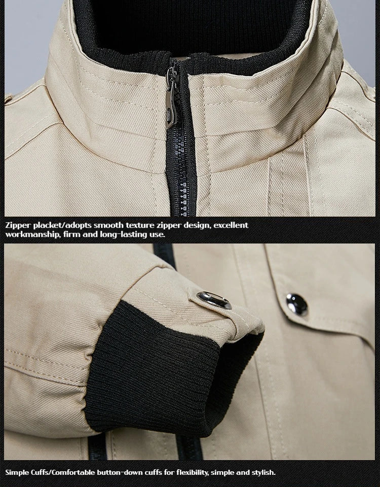 FrühlingHerbst Jacke Slim Fit - Winddicht, Polyester, XXL