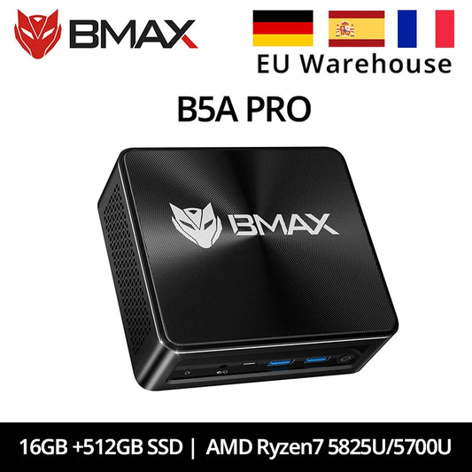BMAX B5A PRO Ryzen 7 - 512GB NVMe, 16GB DDR4, Mini PC