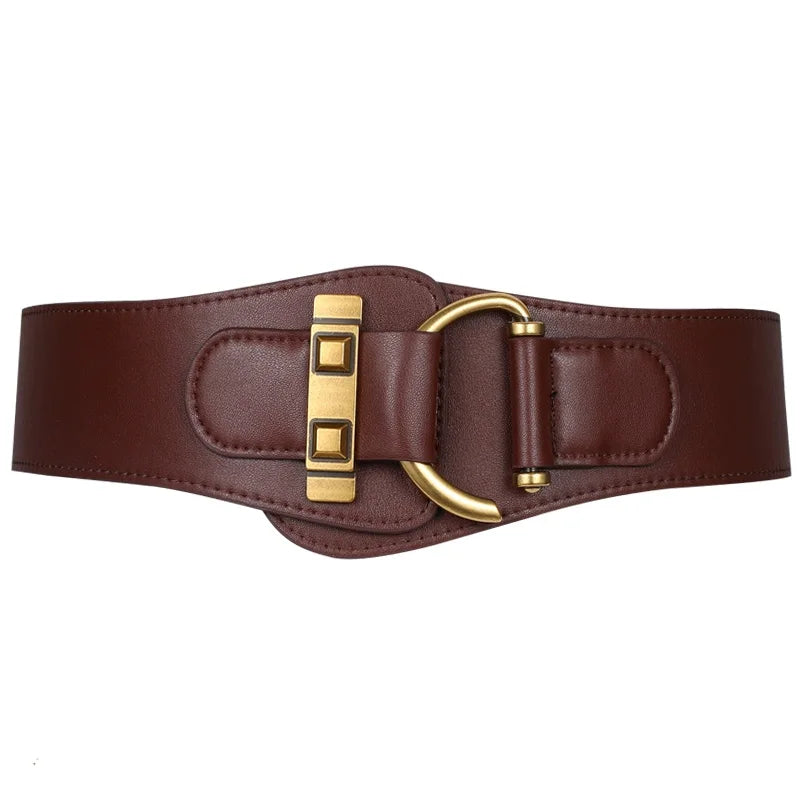 Designer Gürtel für Damen - Hochwertige Luxus Damen Taille Stretch Kummerbund - Schwarzer Elastischer Korsett Gürtel Großes Kleid Taillenband
