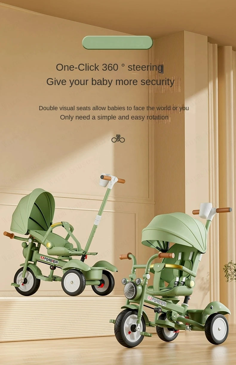 Neues Kindertrikot, Recliner und Sitzender Foldable Portable Stroller, 1-6 Jahre Alt Multifunktionales Kinderfahrrad