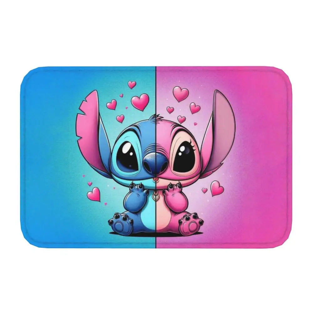 Custom Cartoon Stitch Floor Door Kitchen Bathroom Mat Anti-Slip Outdoor Doormat Bedroom Balcony Entrance Rug Carpet Footpad