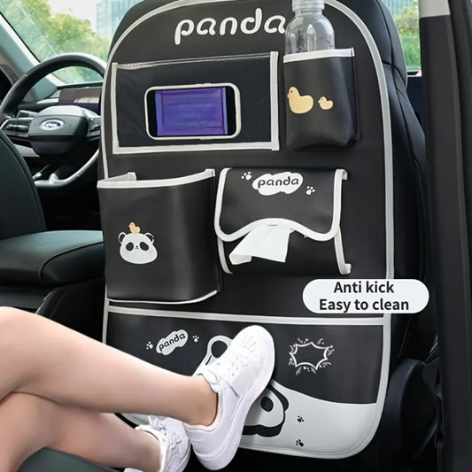 Auto-Organizer 2025: Car Seat Back Storage Bag Children Anti Kick Pad - Cartoon Seat Backrest Hanging Organizer Waterproof Durable Auto Storage Collection