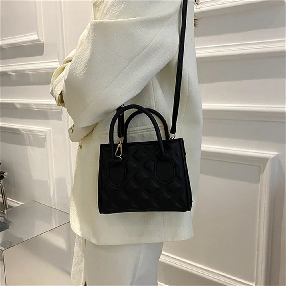Fashion Shoulder Crossbody Bag For Women Solid Colour Pu Leather Simple Female Daily Bag Casual Handbag Purse Clutches