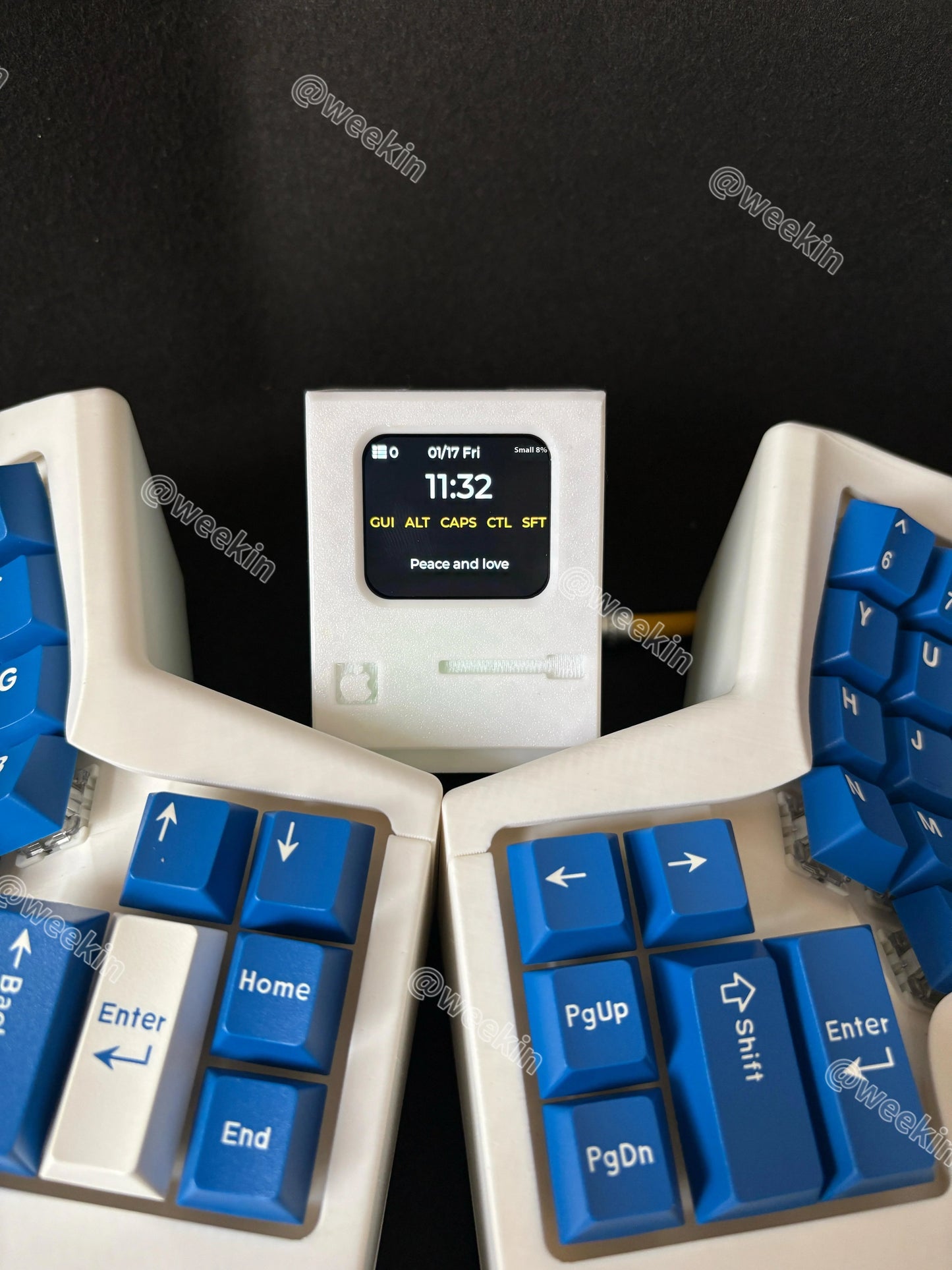 waizowl WK Kinesis Split-Tastatur - 61 Tasten Hot-Swap 2.4G