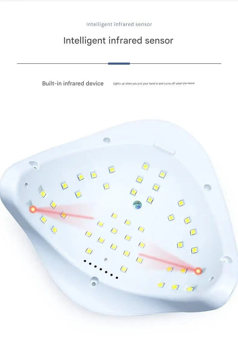 Lampă LED pentru unghii, lampă LED MAX pentru manichiură, 45 LED-uri UV pentru unghii, lampă LED pentru unghii, uscător de gel, instrumente pentru unghii