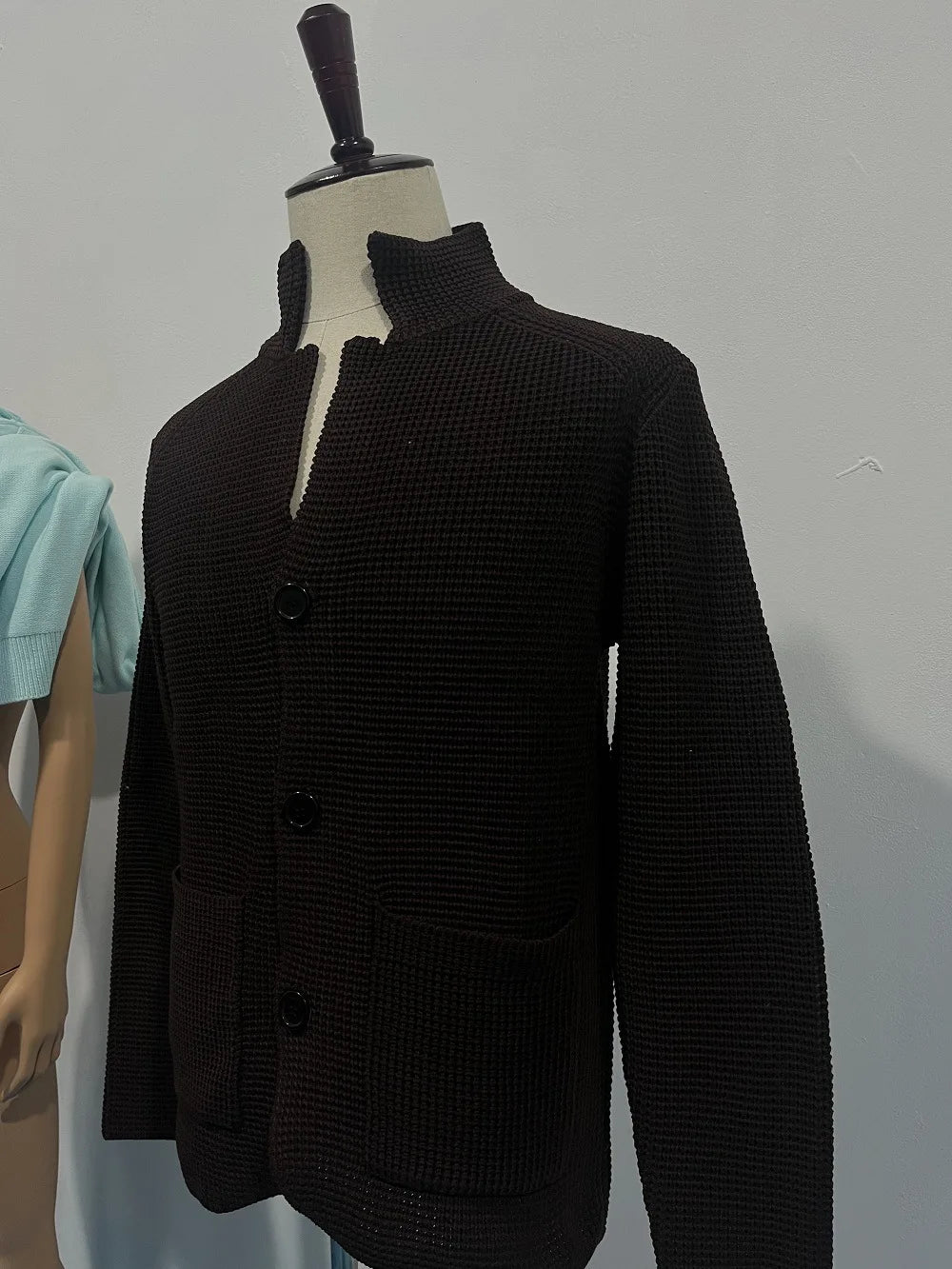 mandylandy Cardigan Stehkragen Slim Fit - Größe M Polyester