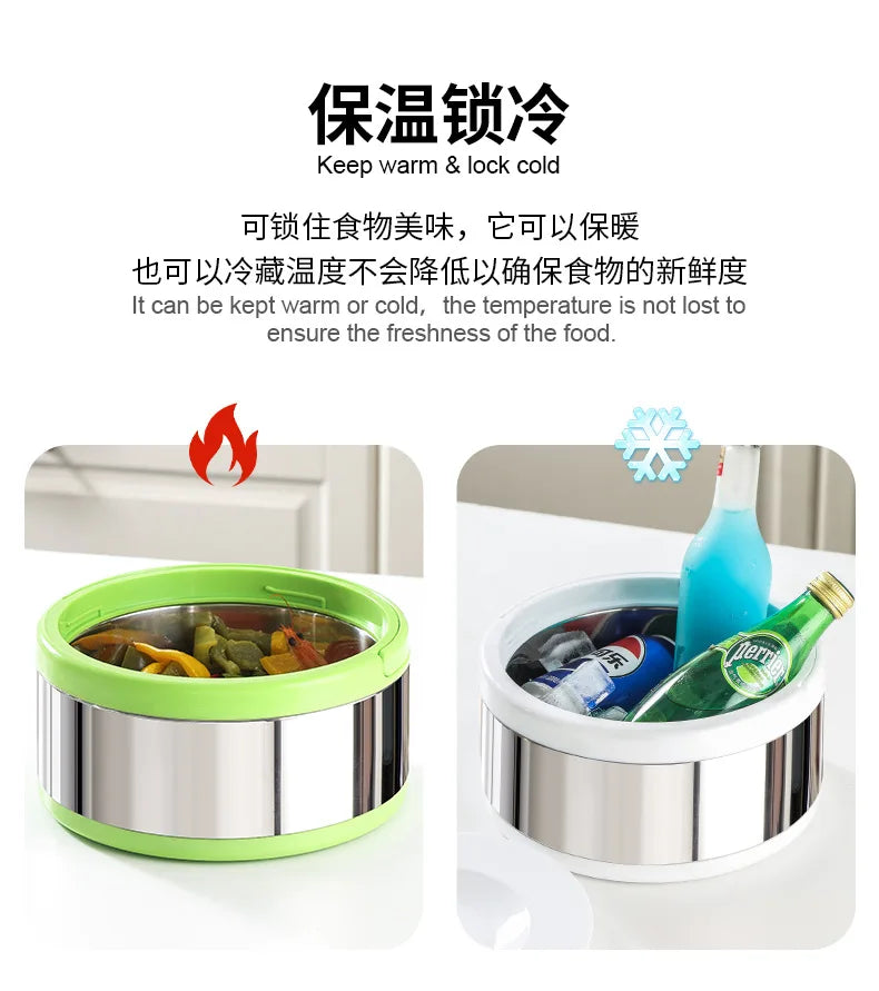 Large Capacity Commercial Portable Insulated Pot with Rice and Household Three Piece Set Insulated Bucket