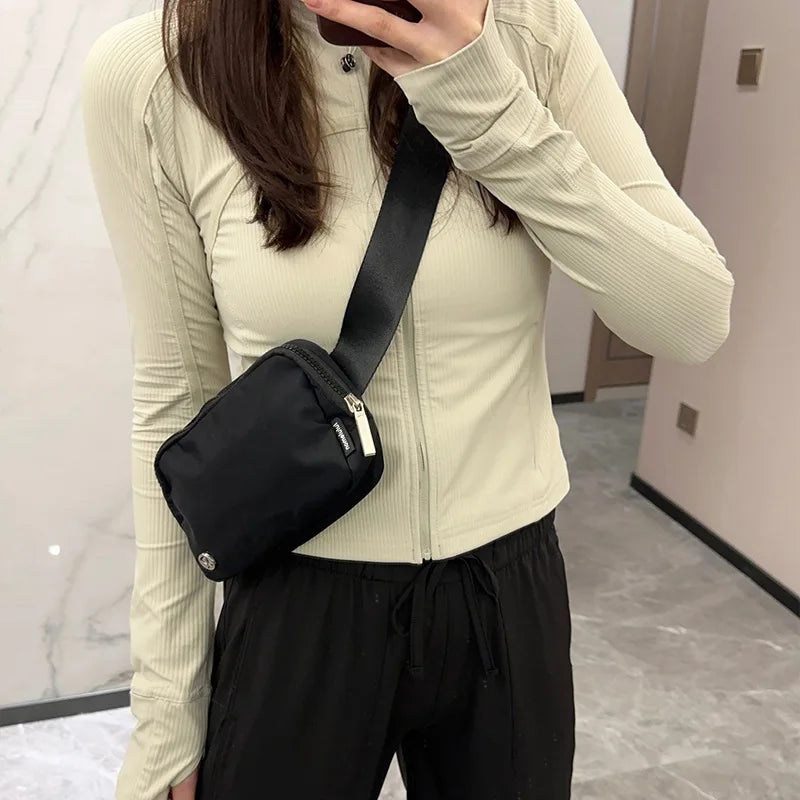 Casual Canvas Crossbody Bag for Women Designer Black/White/Red Shoulder Bags Large Capacity Tote Men Travel Shopping Bag 2025