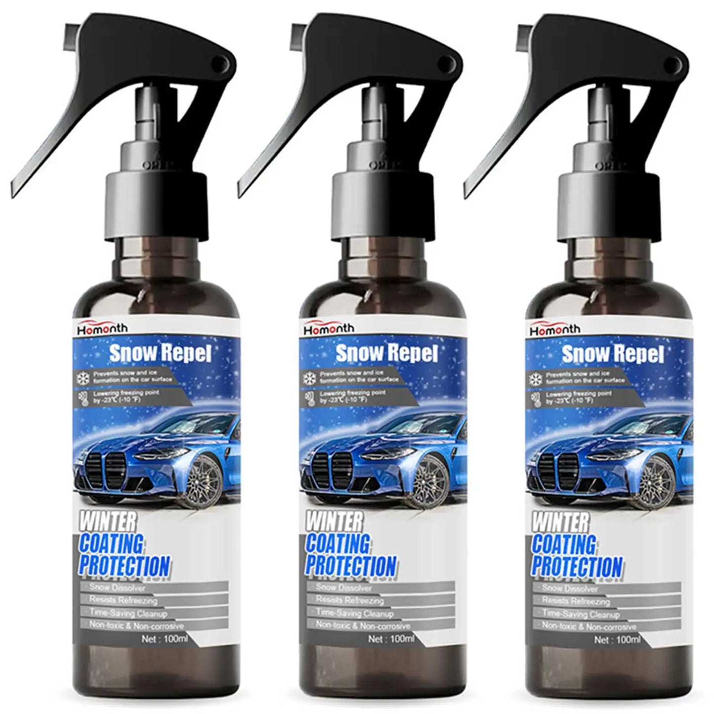 Frost-Away Defroster Spray Multifunctional Safe Ice Melting Agents Spray For Car Window