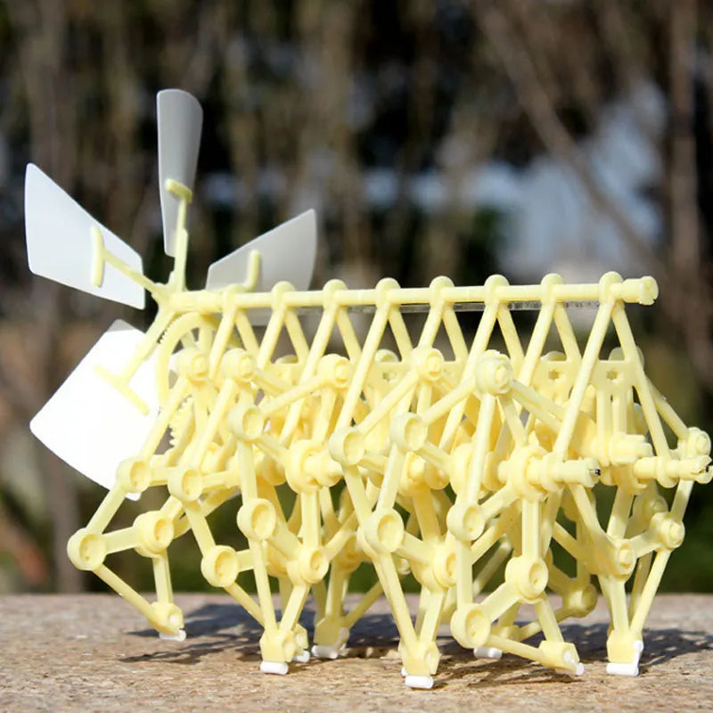 Child/Adult DIY Toy Hand-invented Robot Creative Wind Energy Powered Mechanical Puzzle Education Toys Gifts