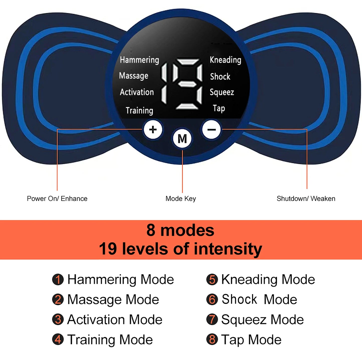 Nacken-Massagegerät 2025: Mini-Electric EMS Cervical - 8 Modes Collection