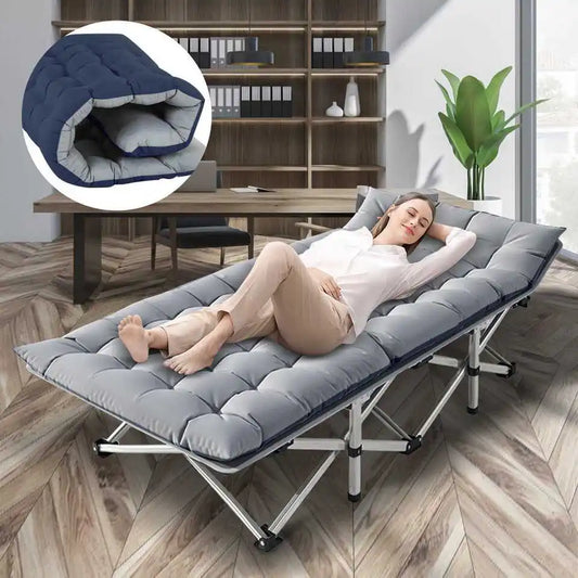 Campingbett 2025: Klappbares Camping Feldbett Heavy Duty Tragbar - Outdoor Camping Bett Erwachsene Strand RV 200KG Belastung