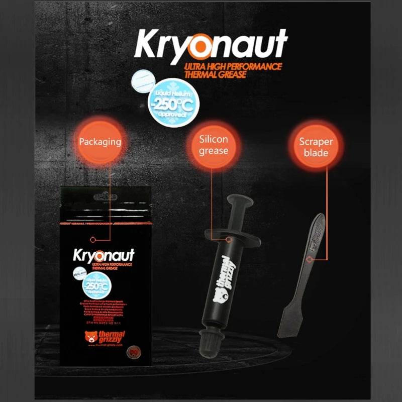 Wärmeleitpaste 2025 - Crust Pro Kryonaut 12.5W/m-K - CPU GPU Laptop IC Prozessor Thermal Grease 12g