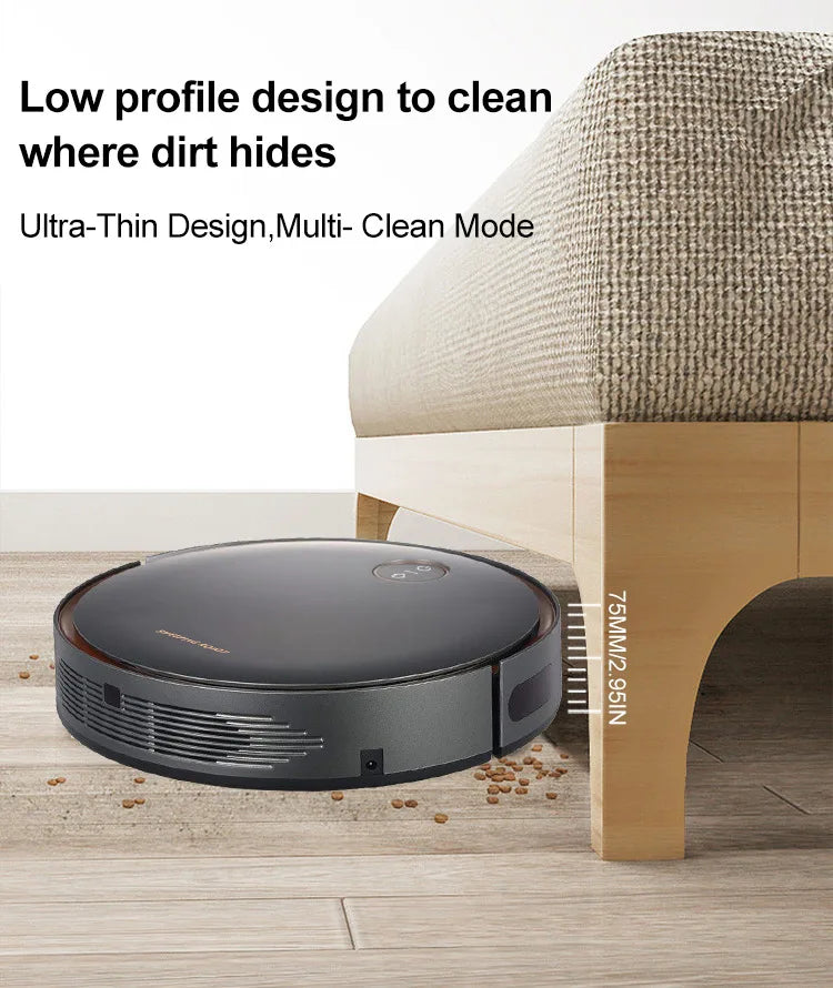 NEW 5000Pa Robot Vacuum Cleaner 3 In 1 Suction Sweeping Mopping Automatic Rechargable Cleaning Sweep Floor for Home Office