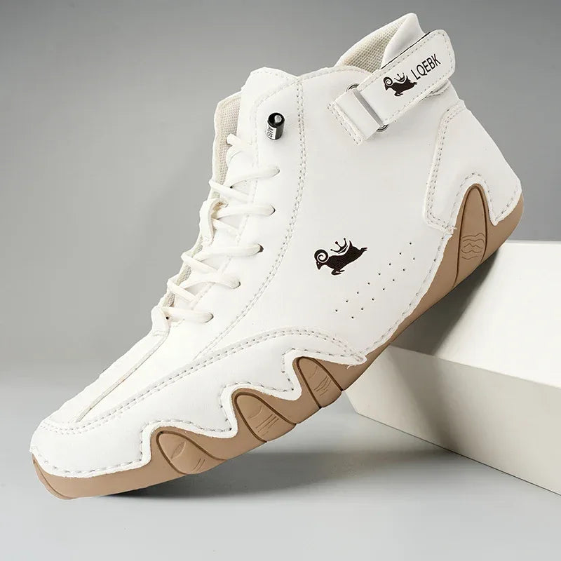 Sneakers for Men Fashion Outdoor Walking Loafers Shoes Comfortable Ankle Boots Luxury Man Shoes 2023 New In Casual Leather Shoes - Golden Bridge Store