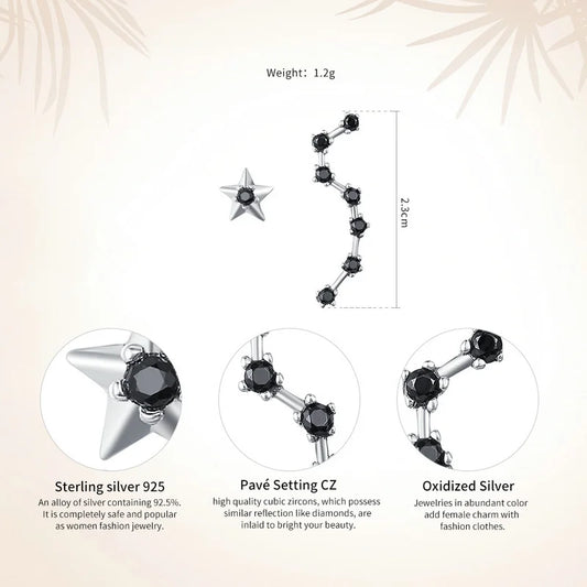 WOSTU CQE166 Dipper Sterne Ohrstecker - 925 Silber 1,23g