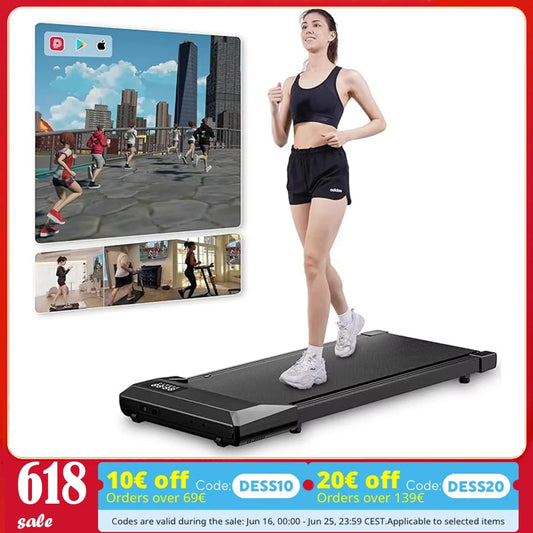 Superun Walking Pad Laufband 2.2HP - 2-in-1 Portabel Under-Desk Heimtrainer für Büro & Zuhause