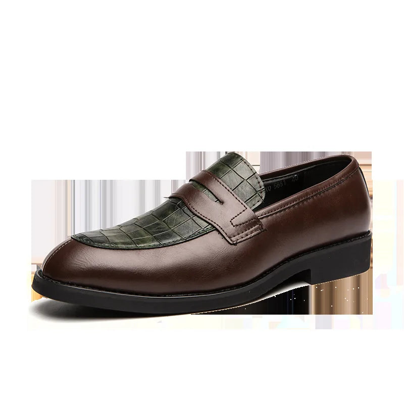 YBQJOO Herren Slip-On Leather Loafers - Größe 42 Leder