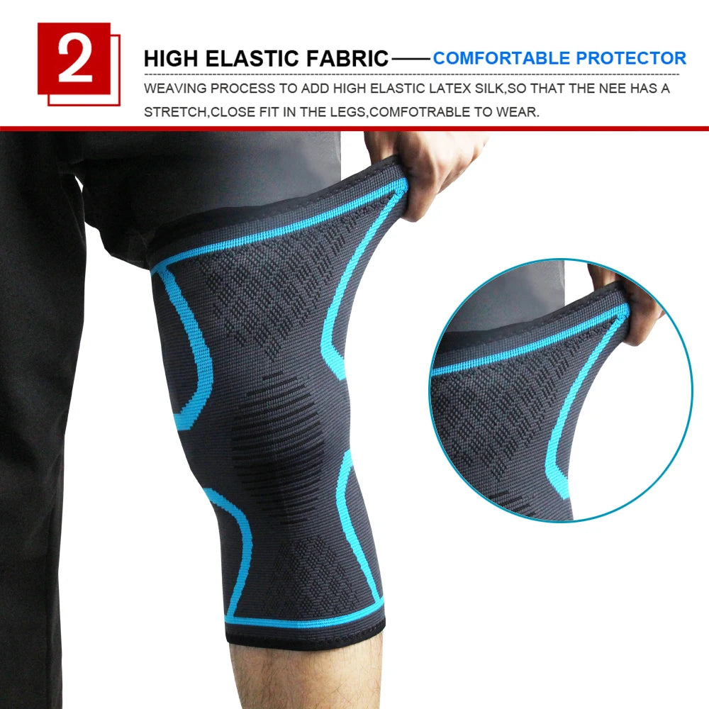 Knee Pad-Protective Knee Braces for Running Cycling,Stay Comfortable,Shock-Absorbing,Breathable, Adjustable and Anti-Slip