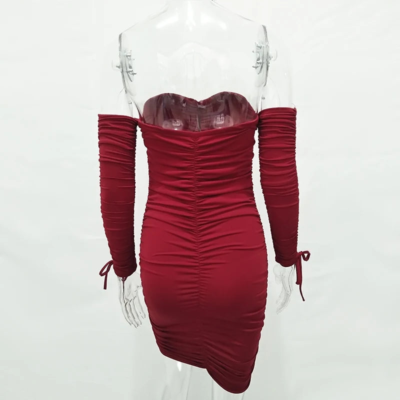 Arctic Cat Bodycon Off-Shoulder - Viskose, Elastisch, Lang