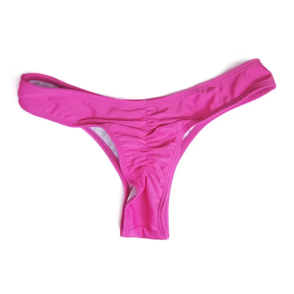 COZOK Bikini-Höschen 2025 - Brazilian Tanga Bottom in Weiß & Schwarz