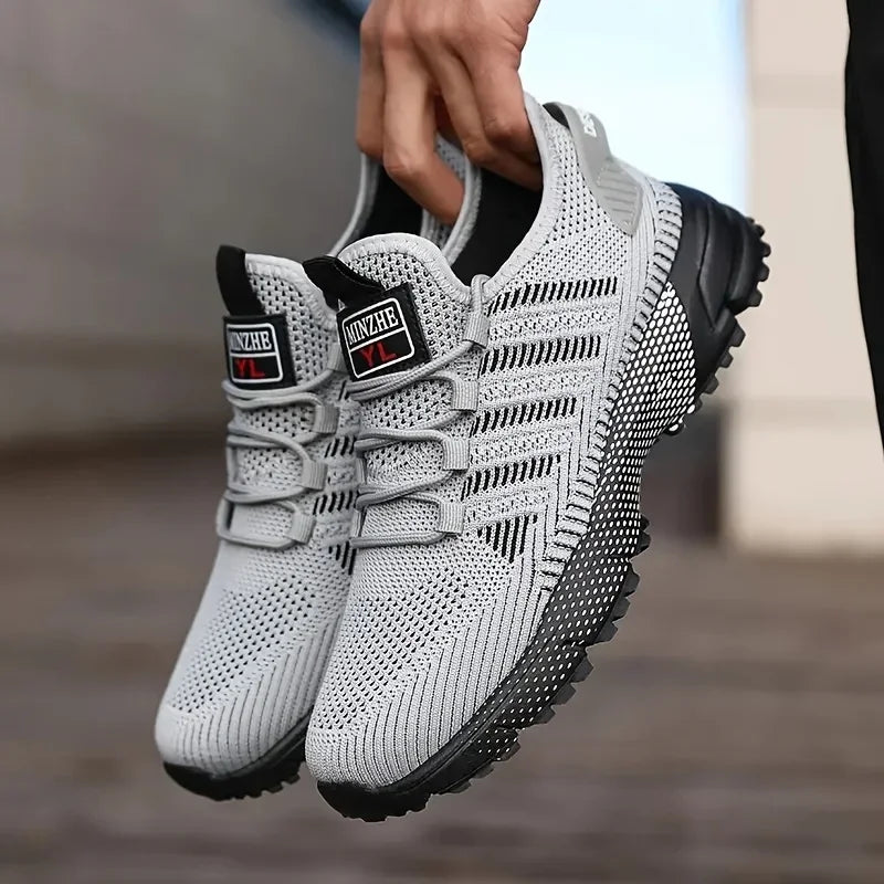 Men's Sneakers Running Shoes for Men Lightweight High Quality Mens Shoes Mesh Casual Sneaker Lace-Up Summer Sports Tennis Shoe
