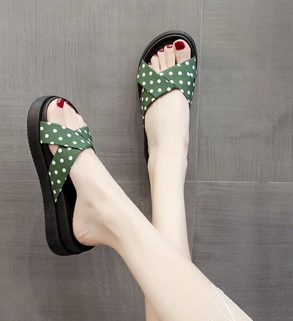 Damen Pantoletten und Sandalen - Strand Höhe Schwarze Schuhe - Günstig Premium Rutschfest Casual Slides Designer Luxus