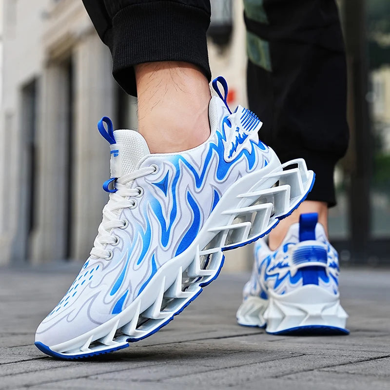 Sneakers Man Flat Casual Mesh Breathable Tennis Shoesfashon Thick Bottom Cushioning Sports Walking Shoes for Men Sneakers