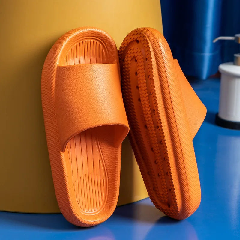 New Soft EVA Slippers Couples Home Slipper Outdoor Beach Summer Sandals Bath Men Flip Flops Non-Slip Women Thick Sole Shoes