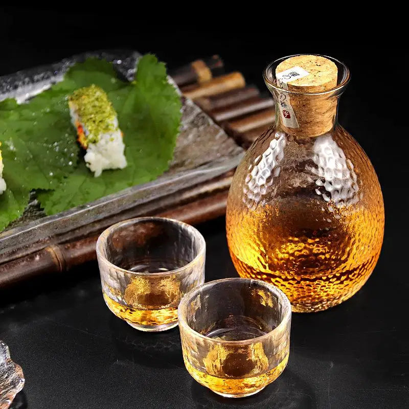 Japanese Sake Jug Set, Wine Glasses, Crystal Pot, Wine Tank Cup Set, Flagon Liquor Glass Dispenser, Creative Wine Cup, Gifts