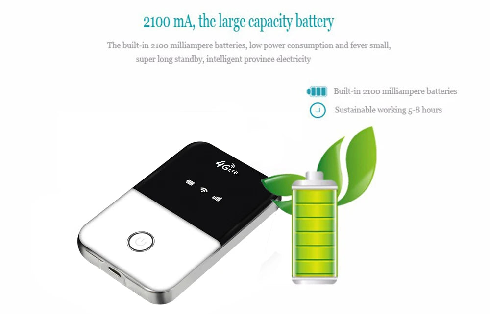 TIANJIE 4G LTE Router Portable WiFi - 150Mbps SIM USB
