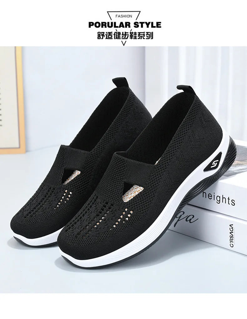 Schuhe Für Frauen Sommer Mode Frauen Cut-out Sneakers Casual Atmungsaktiv Slip On Walking Schuhe Leicht Outdoor Flach Schuhe
