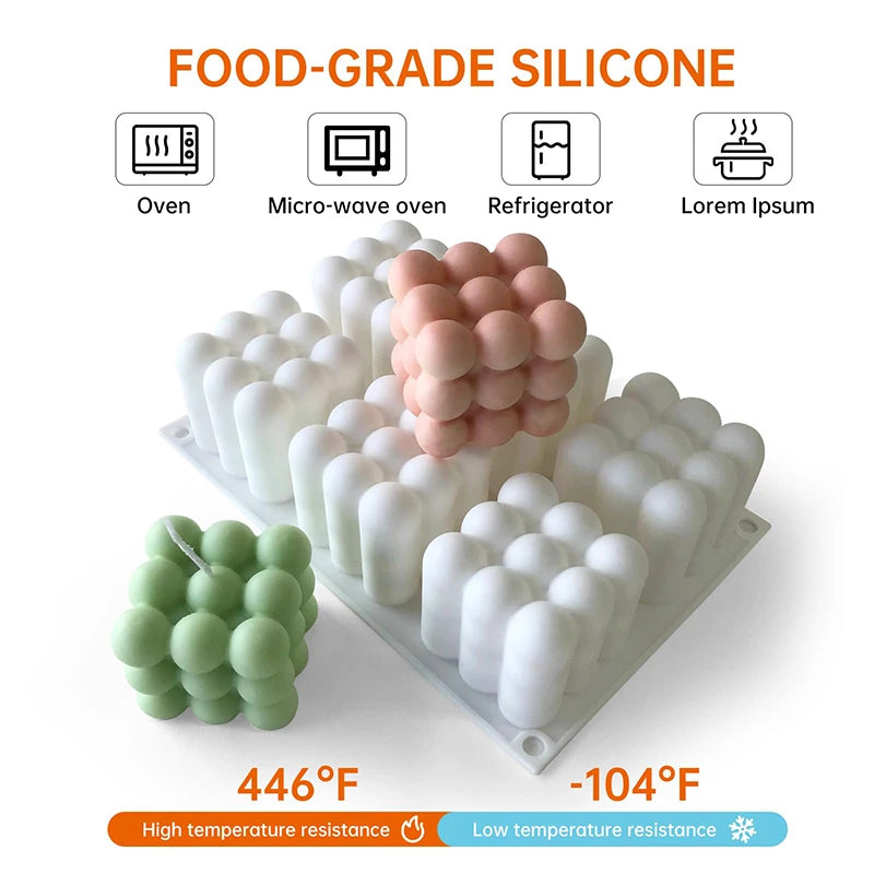 Silicone Pastry Mold 3D French Dessert Mousse Cake Baking Pan Chocolate Candles Soap Fondant Molds DIY Cake Decoration Tools