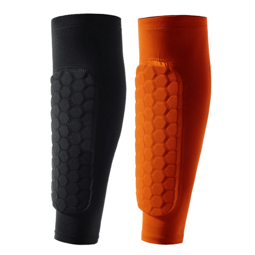 Schienbeinschoner 2025: HUAN-Qzta 1pcs Soccer Football Shin Guard Pads - Honeycomb Running Leg Calf Protective Gear Shield Sleeves Outdoor Sports Support Guard Collection