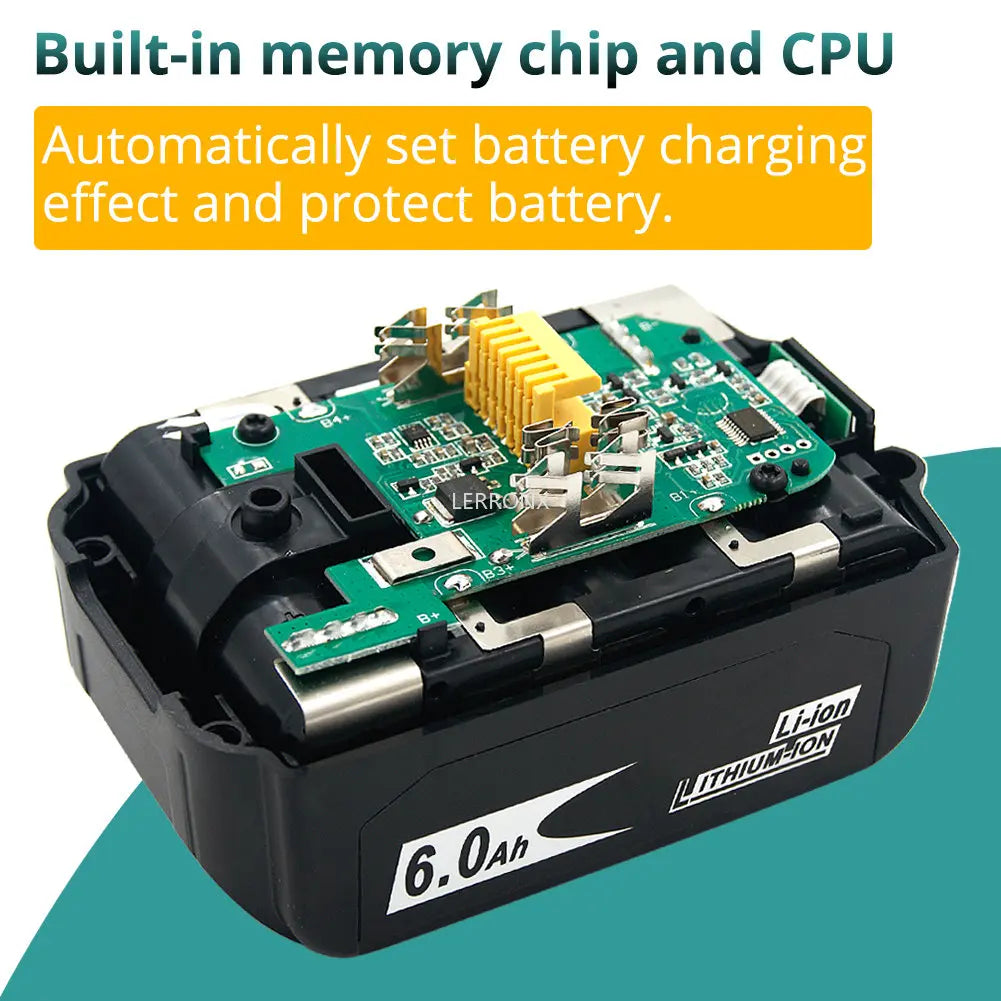 Latest Upgraded BL1860 Rechargeable Battery 18 V 6000mAh Lithium for Makita 18V Battery BL1840 BL1850 BL1830 BL1860B LXT 400