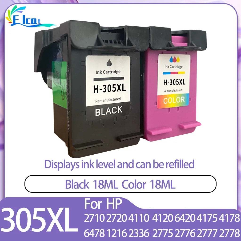 CHANGXI 305XL Remanufacturat - 18ml Negru 18ml Culoare HP