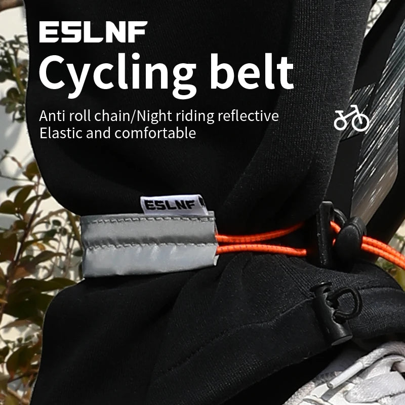 ESLNF Cycling Ankle Leg Straps Pant Bands Safety Reflective Outdoor Bicycle Ankle Leg Bind Bandage Trousers Bike Equipment