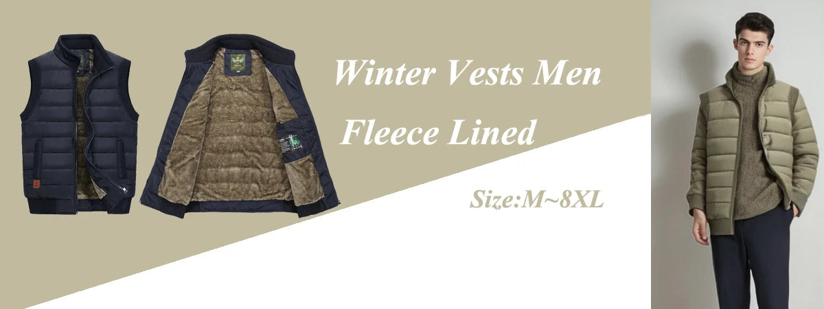 DIMUSIC Wärmegefütterte Steppweste - Größe M-XXL Wasserabweisend Fleece
