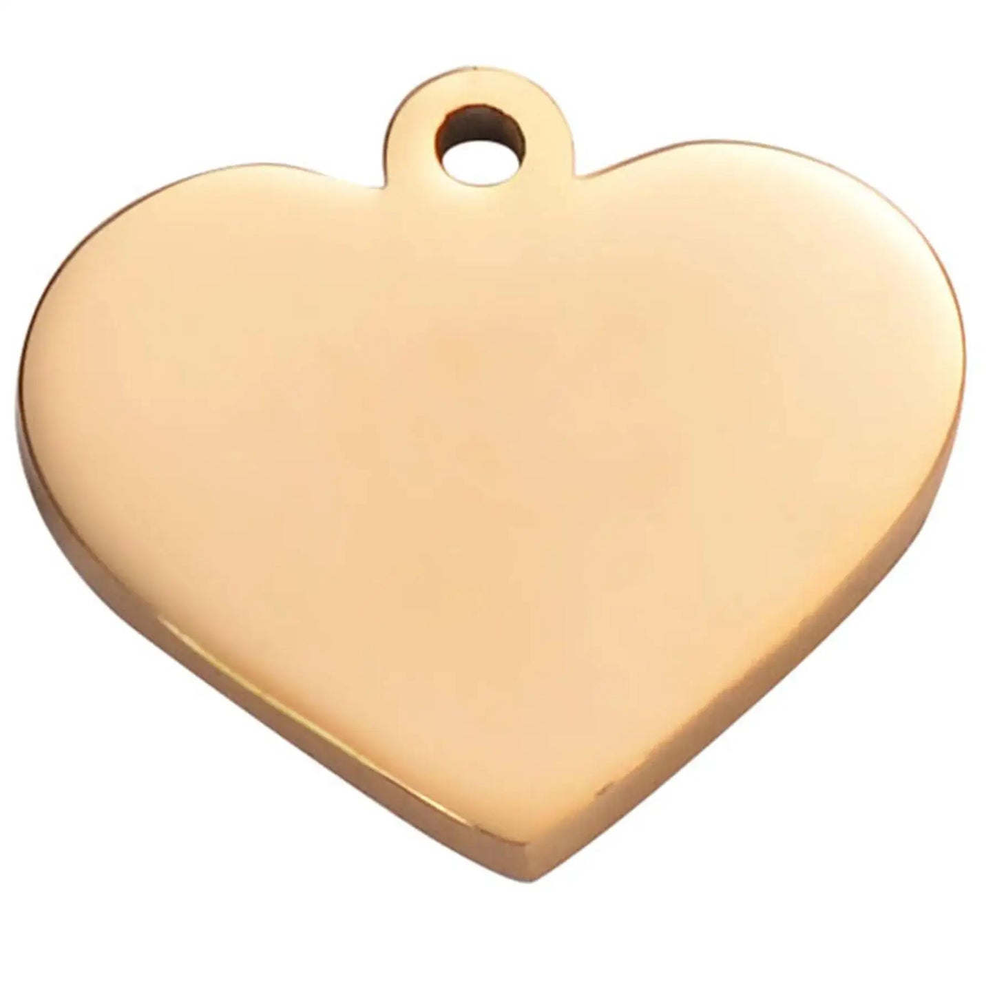 20Stk Gravur Logo Name Edelstahl: 15mm Herz Anhänger DIY Halskette Armband - Schmuck Herstellung Zubehör Trendy Style Dropshipping Großhandel