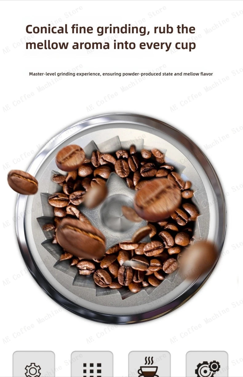 Fully Automatic Coffee Machine Smart Touch Screen Integrated Grinder Coffee Machine Multi-function Household Coffee Machine