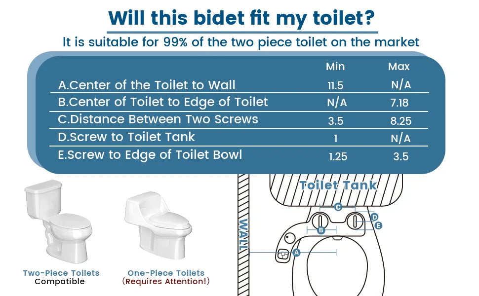 Bidet 2025: SAMODRA Button Non-Electric Self Cleaning - Dual Nozzle Fresh Water Collection
