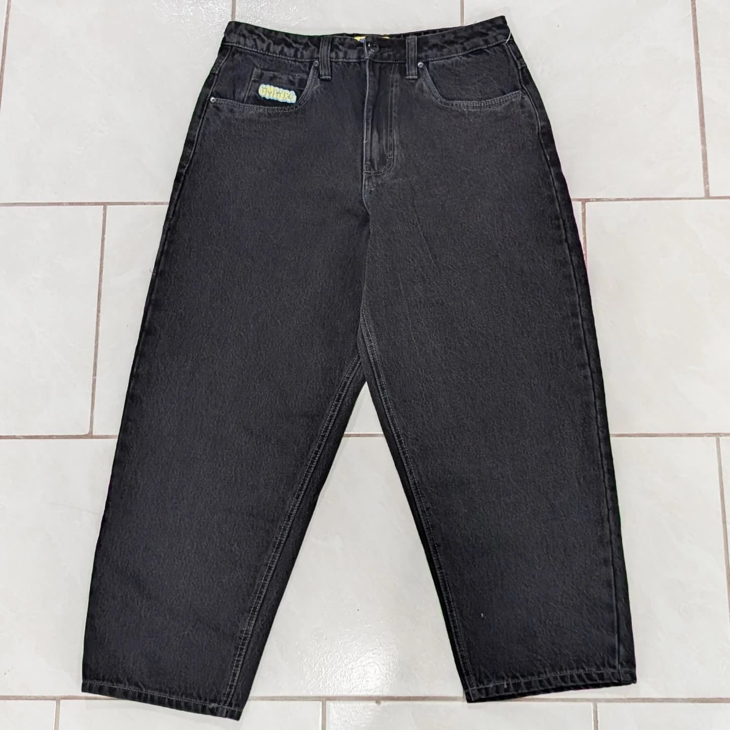 Jeans Y2k Pants Black Jeans Wide Leg Men Retro Loose Fashion Trendy Pants Hip-Hop Streetwear Y2k American Street Casual Jeans